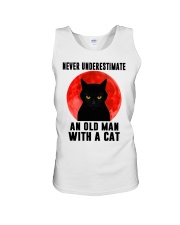 Never underestimate and old man with a cat shirt Unisex Tank thumbnail