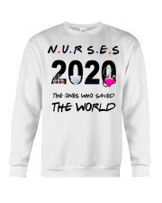 Nurses 2020 the ones who saved the world T-shirt Crewneck Sweatshirt thumbnail