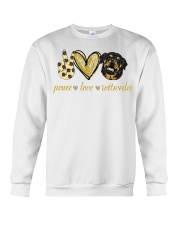 Peace love Rottweiler shirt Crewneck Sweatshirt thumbnail