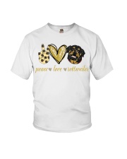 Peace love Rottweiler shirt Youth T-Shirt thumbnail