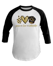 Peace love Rottweiler shirt Baseball Tee thumbnail