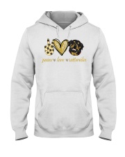 Peace love Rottweiler shirt Hooded Sweatshirt thumbnail