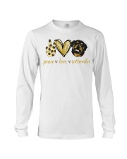 Peace love Rottweiler shirt Long Sleeve Tee thumbnail