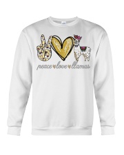 Peace love cure Llamas shirt Crewneck Sweatshirt thumbnail