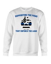 Supporting the paws that enforce the laws shirt Crewneck Sweatshirt thumbnail