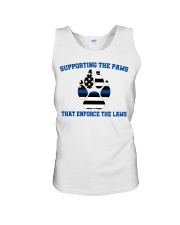 Supporting the paws that enforce the laws shirt Unisex Tank thumbnail