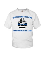 Supporting the paws that enforce the laws shirt Youth T-Shirt thumbnail