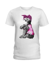 Cat tattoo I love mom funny shirt Ladies T-Shirt thumbnail