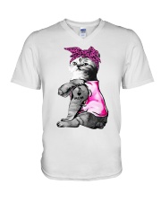 Cat tattoo I love mom funny shirt V-Neck T-Shirt thumbnail