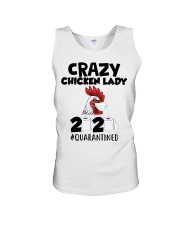 Crazy Chicken lady 2020 quarantined T-shirt Unisex Tank thumbnail