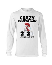 Crazy Chicken lady 2020 quarantined T-shirt Long Sleeve Tee thumbnail