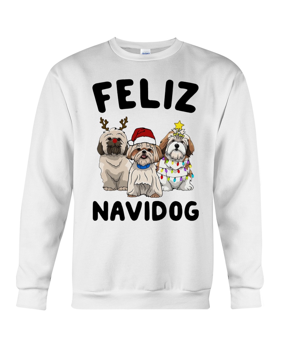 Feliz Navidog Shih Tzu Christmas shirt Crewneck Sweatshirt