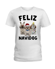 Feliz Navidog Shih Tzu Christmas shirt Ladies T-Shirt thumbnail
