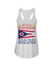 Wine with Dewine snackin with acton T-shirt Ladies Flowy Tank thumbnail