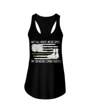 Not all Heroes Wear Capes My Son wears Combat Ladies Flowy Tank thumbnail