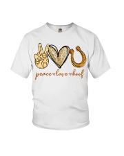 Peace love hoof shirt Youth T-Shirt thumbnail
