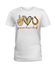 Peace love hoof shirt Ladies T-Shirt thumbnail