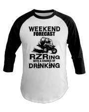 Weekend forecast RZRing with chance of Drinking Baseball Tee thumbnail