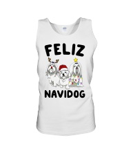 Feliz Navidog Maltese Christmas shirt Unisex Tank thumbnail