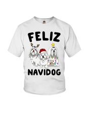 Feliz Navidog Maltese Christmas shirt Youth T-Shirt thumbnail