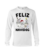 Feliz Navidog Maltese Christmas shirt Long Sleeve Tee thumbnail