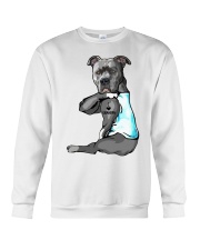 Pitbull tattoo I love Grandpa shirt Crewneck Sweatshirt thumbnail