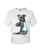 Pitbull tattoo I love Grandpa shirt Youth T-Shirt thumbnail