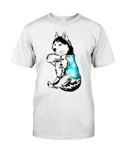Husky Tattoo I love mom shirt Classic T-Shirt front