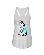 Husky Tattoo I love mom shirt Ladies Flowy Tank thumbnail