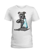Pitbull I Love Mom shirt Ladies T-Shirt thumbnail