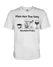 Plan for the day coffee baking Wine V-Neck T-Shirt thumbnail