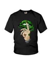 Lips Weed not today bitch shirt Youth T-Shirt thumbnail