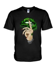Lips Weed not today bitch shirt V-Neck T-Shirt thumbnail