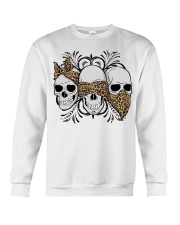 3 skull No Speak No Hear No see shirt Crewneck Sweatshirt thumbnail
