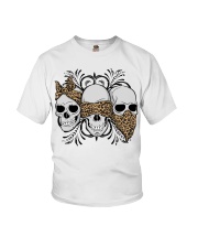 3 skull No Speak No Hear No see shirt Youth T-Shirt thumbnail