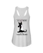 A cat mom with a nursing degree T-shirt Ladies Flowy Tank thumbnail
