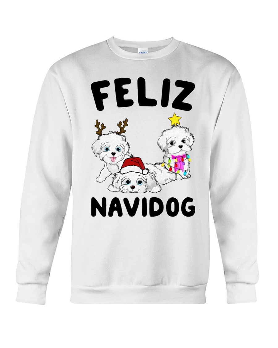 Feliz Navidog Havanese Dog Christmas shirt Crewneck Sweatshirt