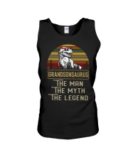 Grandsonsaurus Says the man the myth the legend Unisex Tank thumbnail