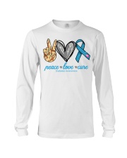 Peace Love Cure Diabetes Awareness shirt Long Sleeve Tee thumbnail