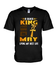 A Black King V-Neck T-Shirt tile