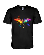 Fgbt Dragon V-Neck T-Shirt tile