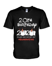 20th Birthday Quarantine V-Neck T-Shirt tile