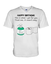 Funny Quarantine Birthday V-Neck T-Shirt tile