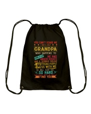 You Can't Scare Me I Have A Crazy Grandpa Drawstring Bag tile