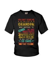You Can't Scare Me I Have A Crazy Grandpa Youth T-Shirt tile