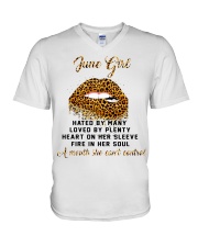 June Girl V-Neck T-Shirt tile