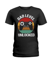 Dad Level Unlocked Ladies T-Shirt tile