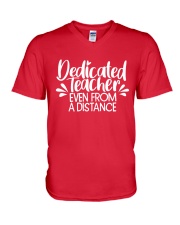 Dedicated Teacher V-Neck T-Shirt tile