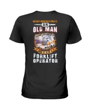 Never Underestimate a Forklift Operator Ladies T-Shirt tile