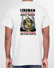 Sarcastic Lineman Classic T-Shirt garment-tshirt-unisex-back-04